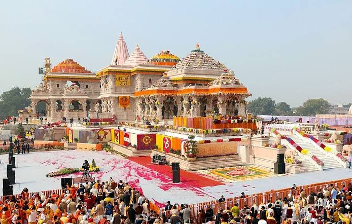 Shri Ram Janmabhoomi Mandir, Ayodhya — the grand new temple of Ram Lalla on the banks of the Saryu